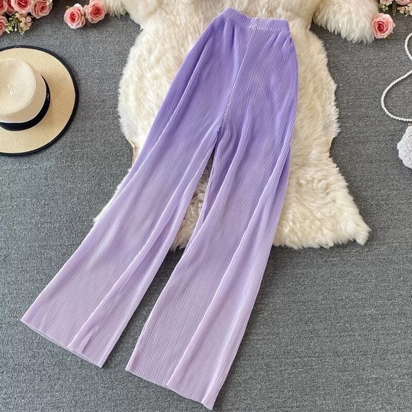 LAVENDER TWO PIECE TIBE TOP WITH FLARE PANTS - Picture 2 of 3